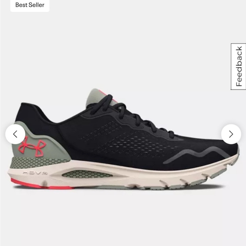 Under Armour Black and Pink Athletic Shoes with Mesh Uppers